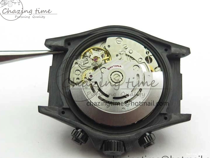 1218 WrinkleFree Daytona DIW Carbon OMF Best Edition Carbon Black Dial Red Hand on Black Nylon Strap A 2846